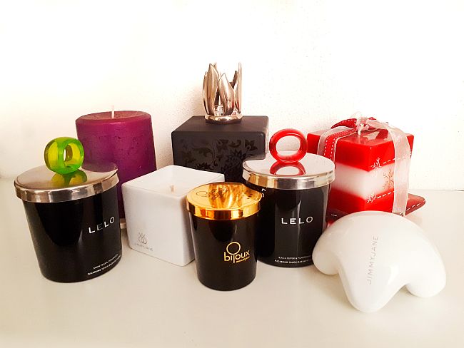 candele da massaggio e normali